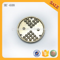 MC608 Round shape fashion crystal clothing tag metal